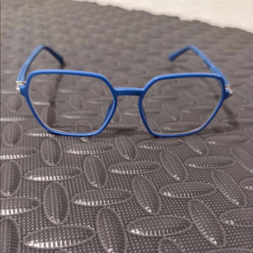 Blue Geometric Eyeglasses